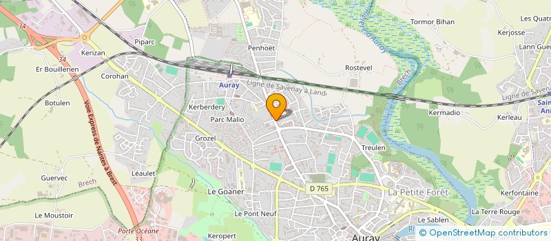localisation de l'entreprise MEGADANE à AURAY