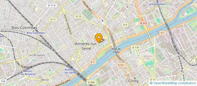 localisation de l'entreprise MEGALLI à ASNIERES-SUR-SEINE