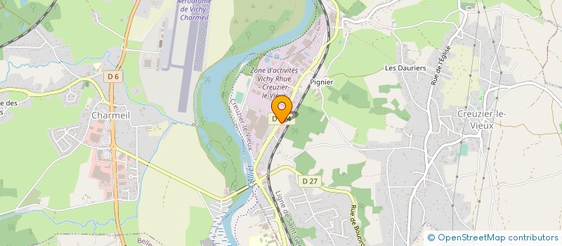 localisation de l'entreprise MEGASERV à CREUZIER-LE-VIEUX
