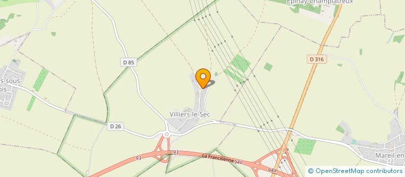 localisation de l'entreprise MEGASOL RESINES  VILLIERS-LE-SEC