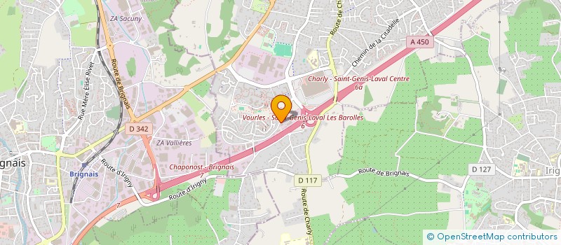 localisation de l'entreprise MEGATECH à SAINT-GENIS-LAVAL