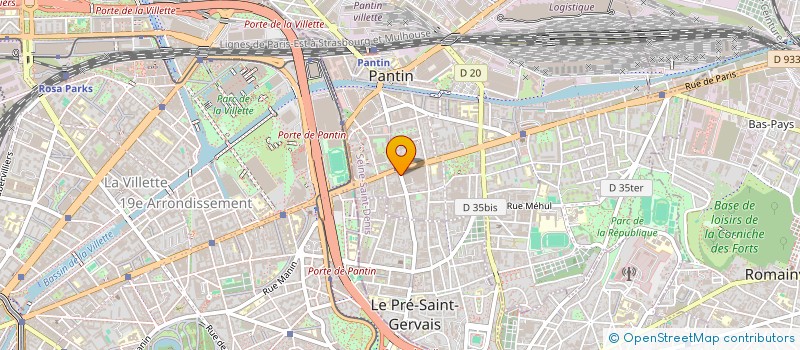 localisation de l'entreprise MEGATEX à PANTIN