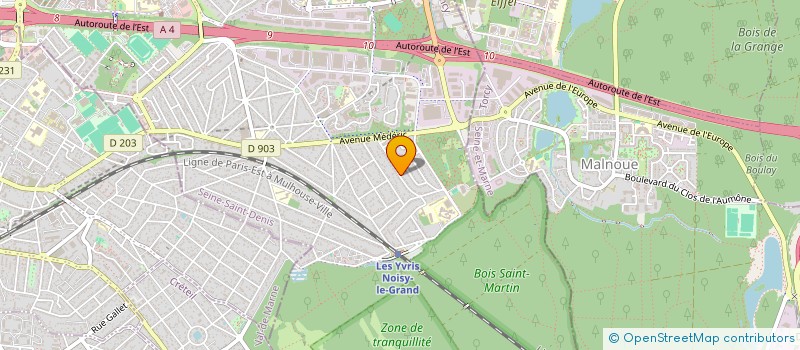localisation de l'entreprise MEGATI à NOISY-LE-GRAND
