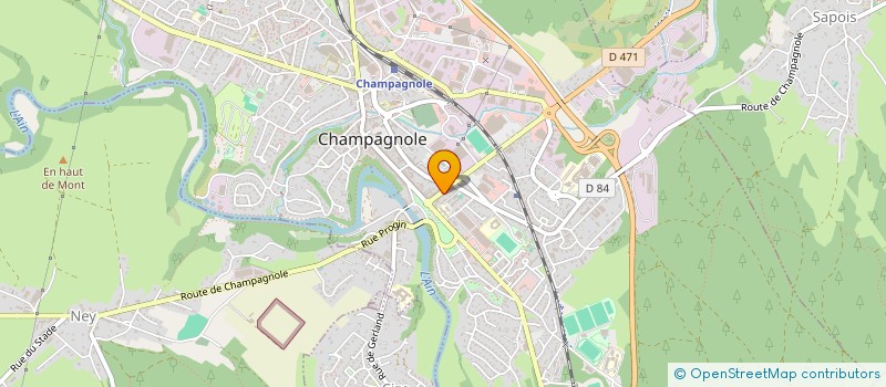 localisation de l'entreprise MEGERIT  CHAMPAGNOLE