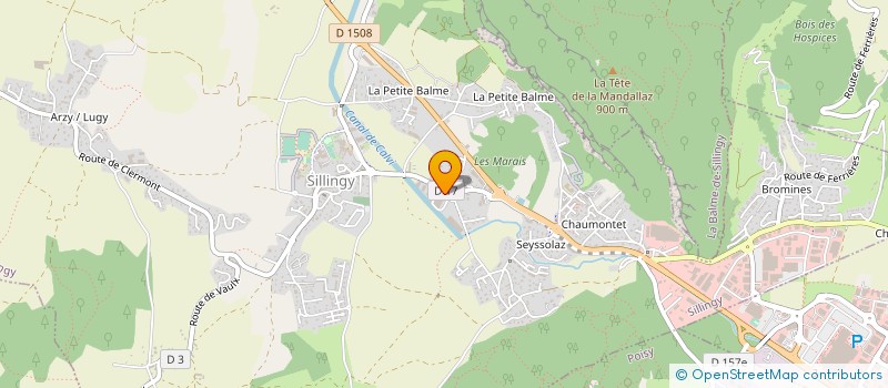localisation de l'entreprise MEGEVAND FRERES à SILLINGY