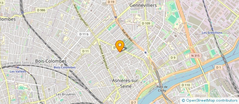 localisation de l'entreprise MEGINVEST à ASNIERES-SUR-SEINE