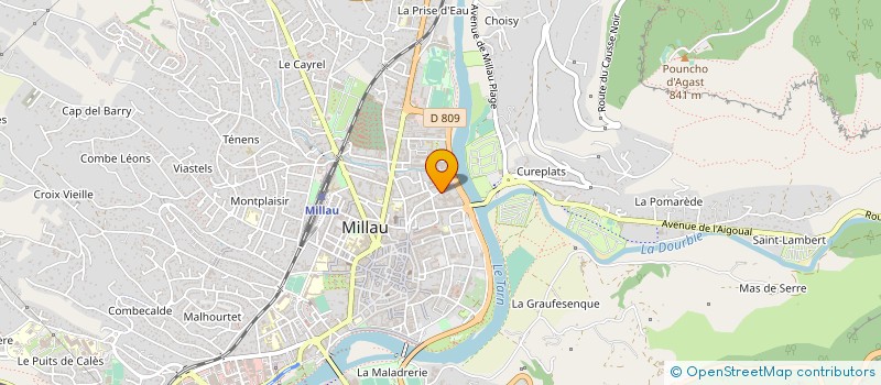 localisation de l'entreprise MEGISSERIE LAURET à MILLAU