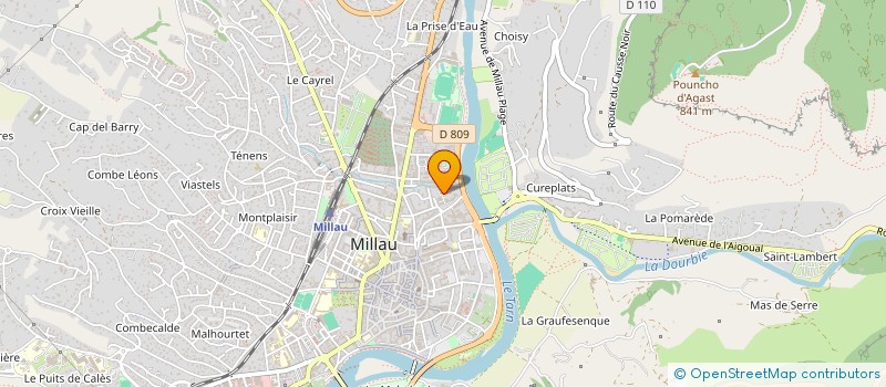 localisation de l'entreprise MEGISSERIE MERCIER à MILLAU