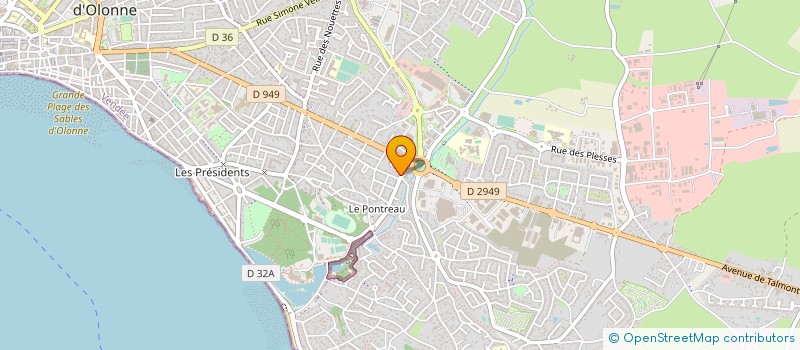 localisation de l'entreprise MEGO-MAC  LES SABLES D'OLONNE