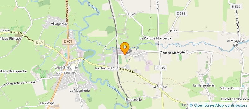 localisation de l'entreprise MEH PEINTURE  QUETTREVILLE-SUR-SIENNE