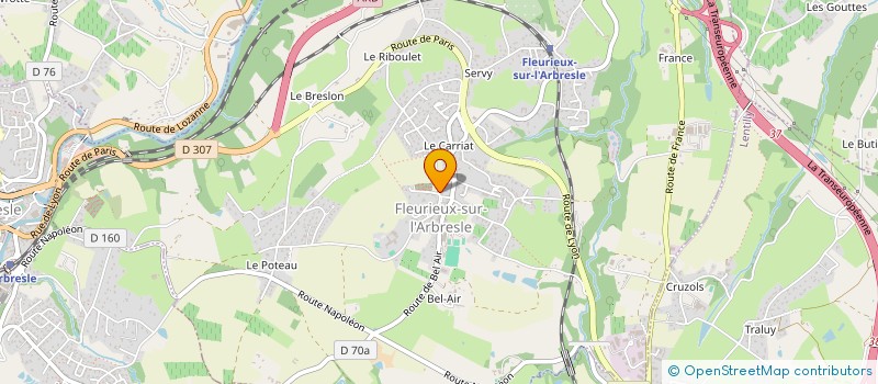 localisation de l'entreprise MEHAH. H  L'ARBRESLE