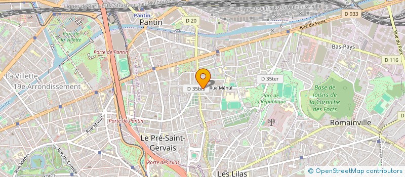 localisation de l'entreprise MEHUL-GAMBETTA à PANTIN