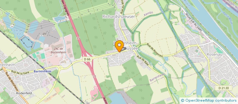 localisation de l'entreprise MEIER MEUBLES à BARTENHEIM
