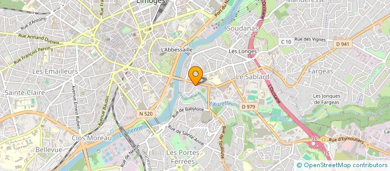 localisation de l'entreprise MEILHAC LARANT à LIMOGES