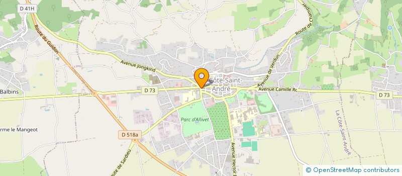 localisation de l'entreprise MEILLAT ET CIE à LA COTE-SAINT-ANDRE