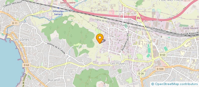 localisation de l'entreprise MEJ ELEC à SIX-FOURS-LES-PLAGES