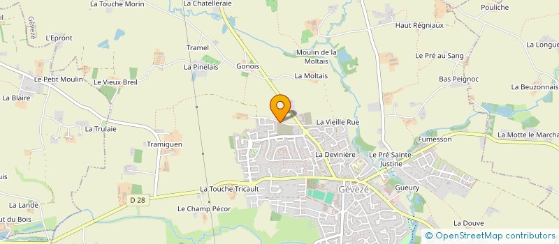 localisation de l'entreprise MEJC  GEVEZE