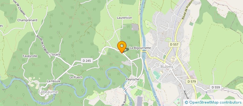 localisation de l'entreprise MEJEAN à LABEAUME