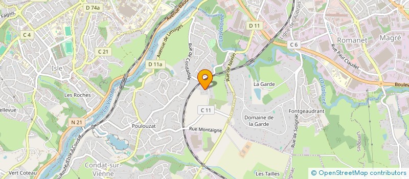 localisation de l'entreprise MEKA DIAG AUTO à CONDAT-SUR-VIENNE