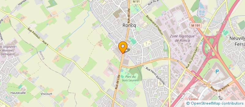localisation de l'entreprise MEL TRANSPORT à RONCQ