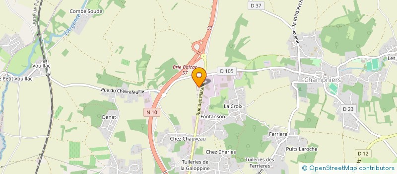 localisation de l'entreprise MELADA à CHAMPNIERS