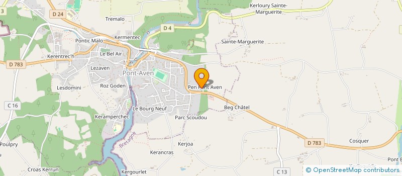 localisation de l'entreprise MELCOUR  PONT-AVEN