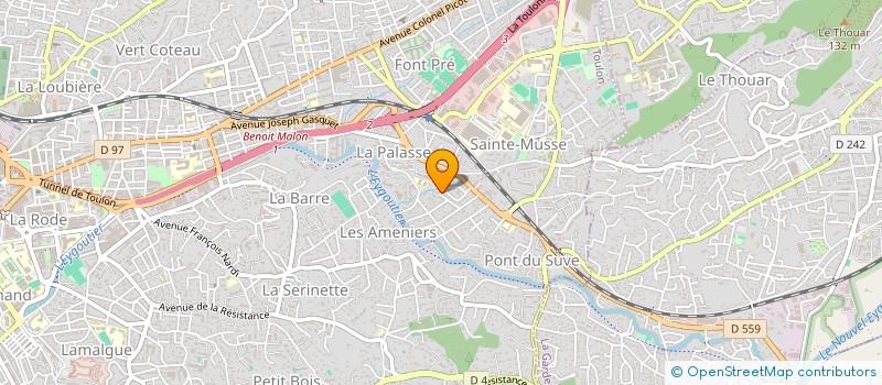 localisation de l'entreprise MELGA  TOULON