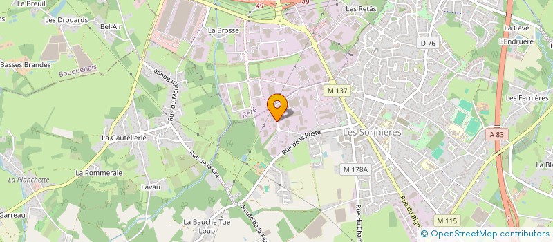 localisation de l'entreprise MELIAD à LES SORINIERES