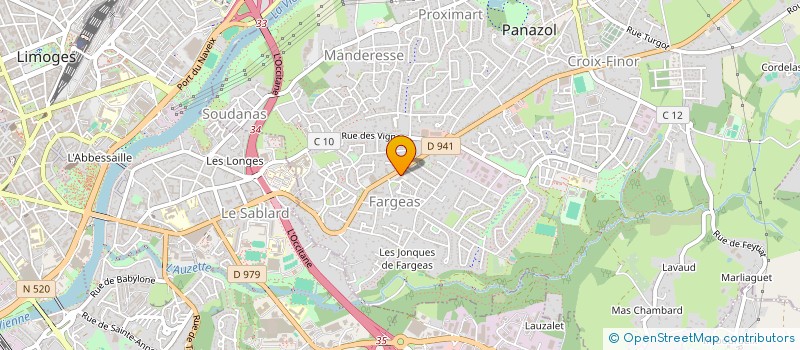 localisation de l'entreprise MELILOT à PANAZOL