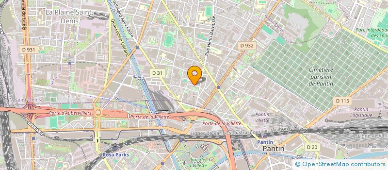 localisation de l'entreprise MELINDA à AUBERVILLIERS