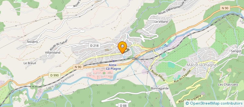 localisation de l'entreprise MELINDA  AIME-LA-PLAGNE