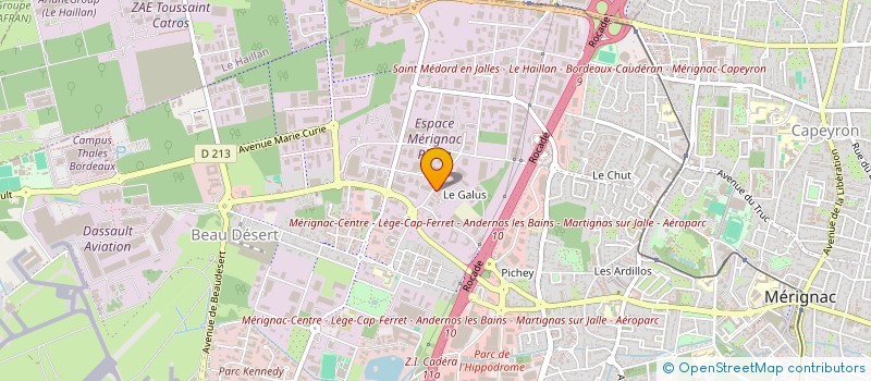 localisation de l'entreprise MELINE  MERIGNAC