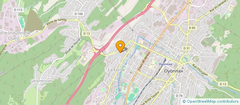 localisation de l'entreprise MELINELI à OYONNAX
