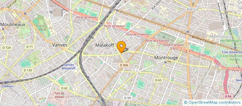localisation de l'entreprise MELININIUM TELECOM à MALAKOFF