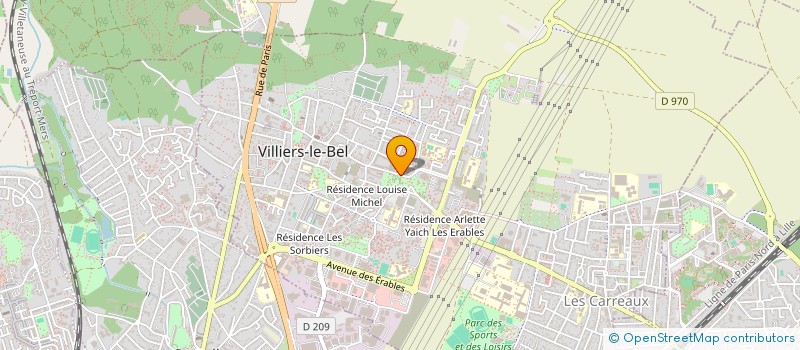 localisation de l'entreprise MELISSA BAT  VILLIERS-LE-BEL