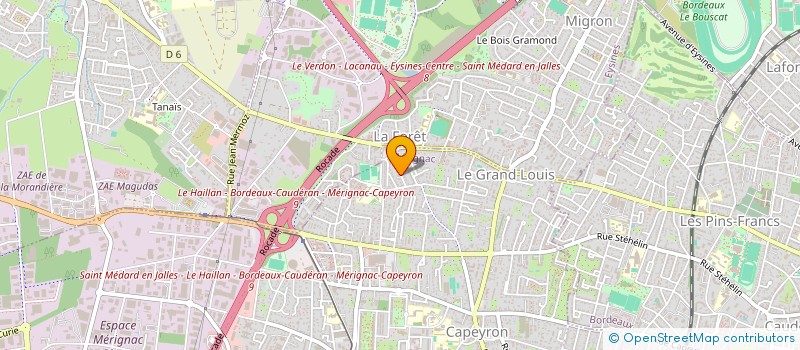 localisation de l'entreprise MELITRANS à MERIGNAC