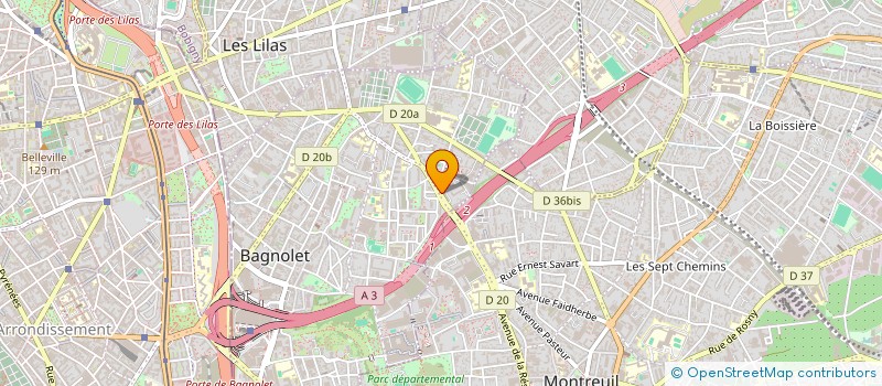 localisation de l'entreprise MELODIE à BAGNOLET