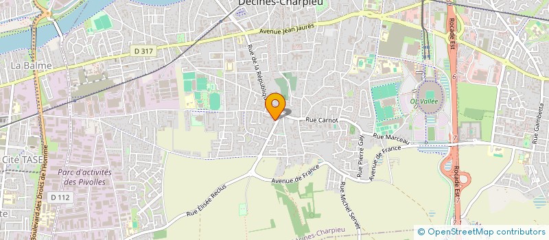 localisation de l'entreprise MELODIE  DECINES-CHARPIEU