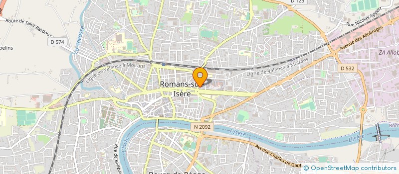 localisation de l'entreprise MELOVAP à ROMANS-SUR-ISERE