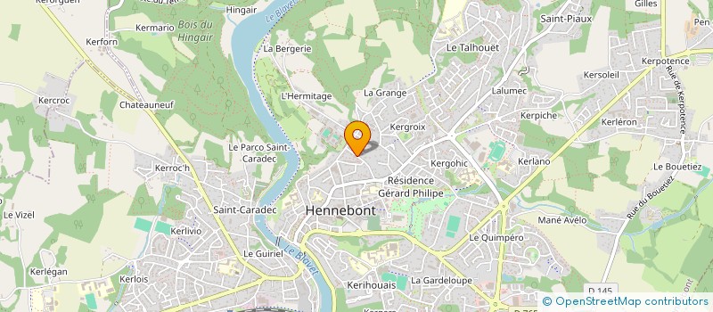 localisation de l'entreprise MELPA - MAISON, ENSEMBLE, LIENS, PREVENTION, ACCOMPAGNEMENT  HENNEBONT