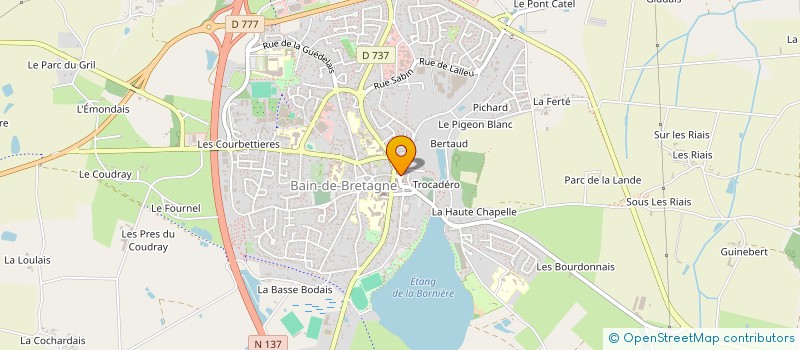 localisation de l'entreprise MELTING POT'  BAIN-DE-BRETAGNE