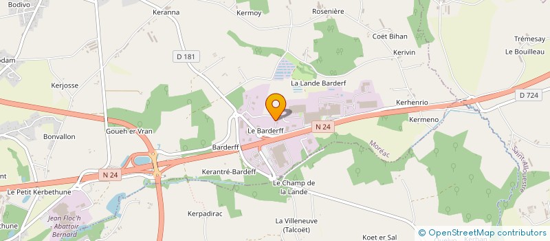 localisation de l'entreprise MELUSINE 3  MOREAC