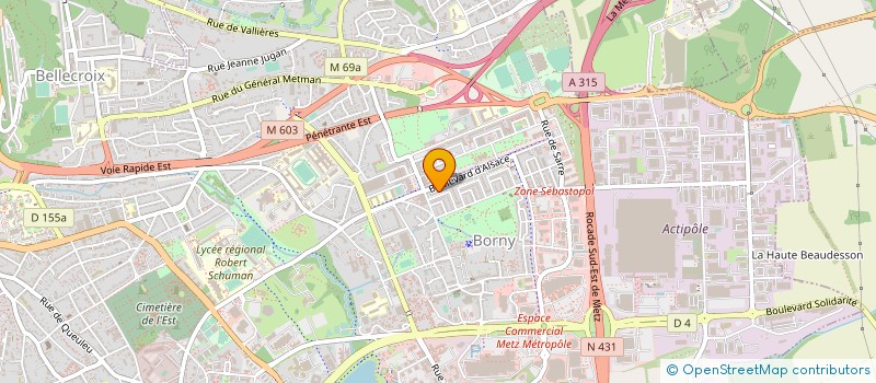 localisation de l'entreprise MELVA  METZ