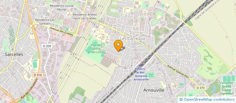 localisation de l'entreprise MELVIN ET ASSOCIES  VILLIERS-LE-BEL