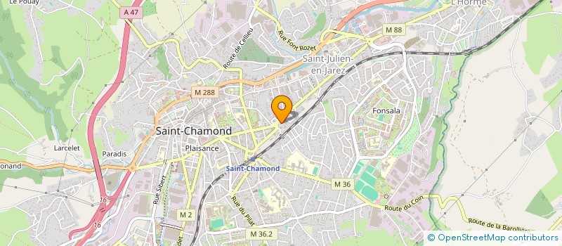 localisation de l'entreprise MELY BTP à SAINT-CHAMOND