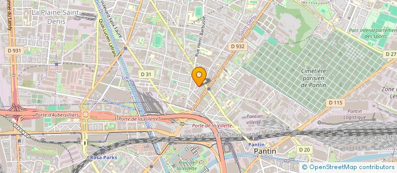 localisation de l'entreprise MELYNE à AUBERVILLIERS