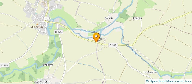 localisation de l'entreprise MEMETEAU - CAZAUD  CHIZE