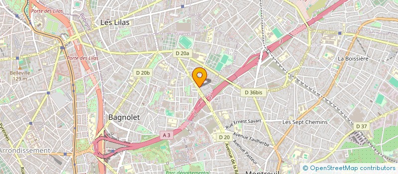 localisation de l'entreprise MEMO CONSEIL à BAGNOLET