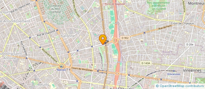 localisation de l'entreprise MEMO, MOUVEMENT POUR L'EQUITE DANS LA MAITRISE D'OEUVRE  PARIS