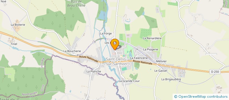 localisation de l'entreprise MEMOIRE DU MAQUIS DE COURTEMICHE à SAINT-DENIS-SUR-SARTHON